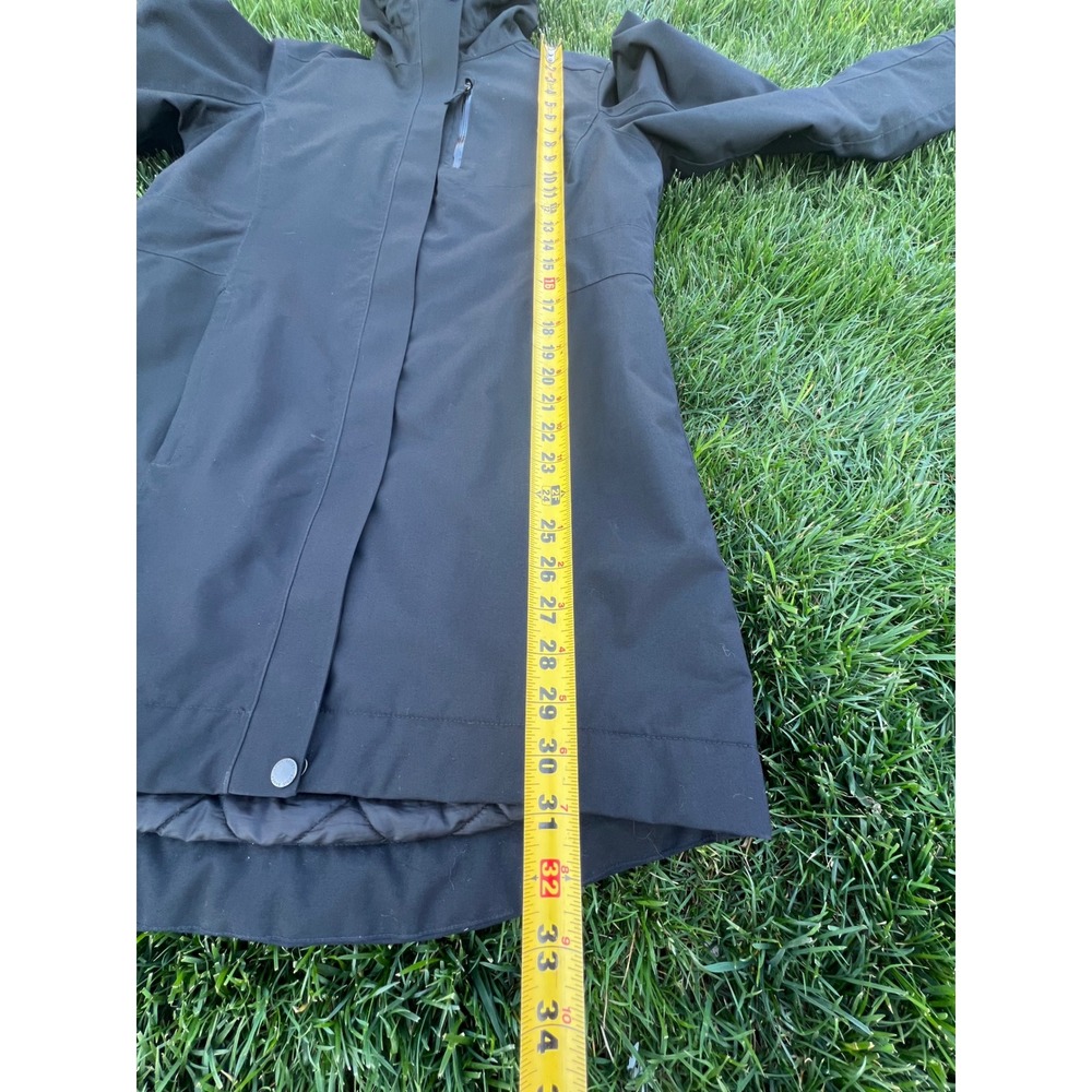 Eddie Bauer WeatherEdge Black Quilted Hooded Parka Jacket Womens Medium - Picture 7 of 16